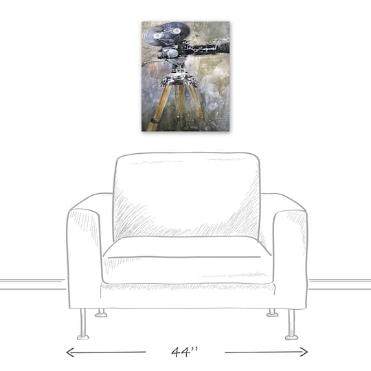 Camera Painting 16" x 20" Canvas Wall Art